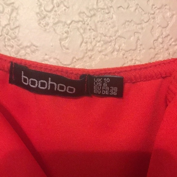 Boohoo Popper Front Square Neck Bodycon Dress - Picture 5 of 9